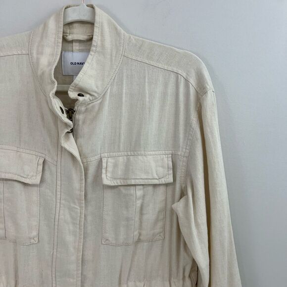 Old Navy Linen Safari Jacket Small - Picture 5 of 8